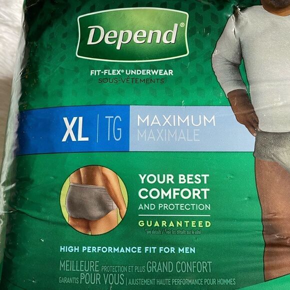 Depends Disposable Underwear Mens Size XL NEW in Pack - Picture 2 of 4